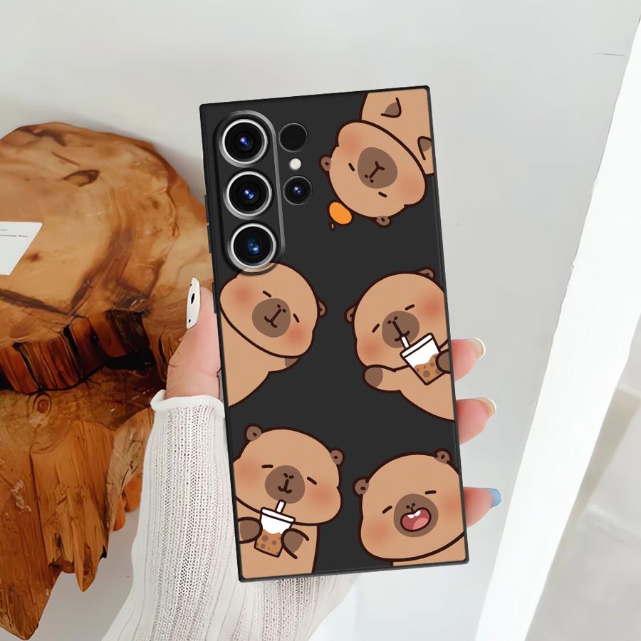 Funny Capybara Case for Samsung Galaxy S25 S23 S10 S9 S24 Plus S26 S20 Ultra Note 20 8 9 10 S21 FE Funda Phone Cover