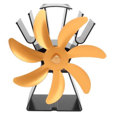 7 Blades Heat Powered Stove Fan Silent Operation Fireplace Fan Aluminium Alloy Wood Stove Fan
