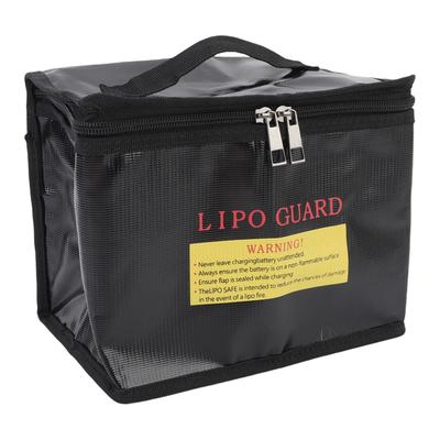 Borsa Antincendio Antiesplosione per Batterie RC, Custodia Protettiva Sicura per LiPo RC con Manico e Cerniera, Colore Nero