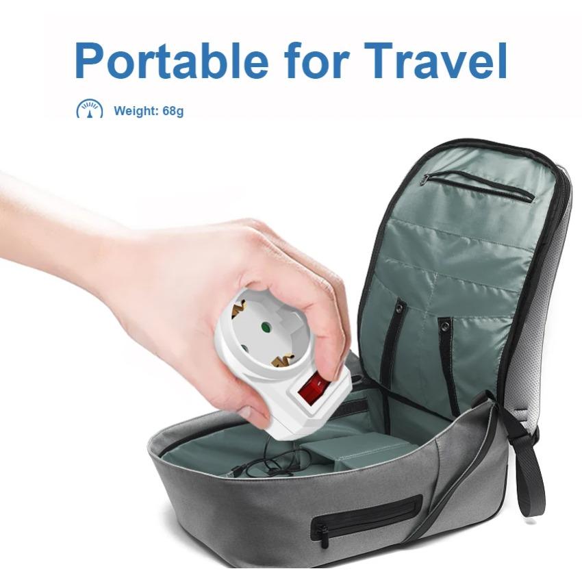 European Conversion Plug EU Socket Adapter with ON/OFF Switch German Standard Extension Stocket Power Outlet Converter