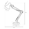 Tobi E27 White Drafting Desk Lamp With Tabletop Holder