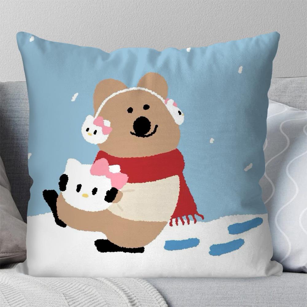 Cartoon Animation D-Dinotaeng Pillow Case Square Pillow Bedroom Sofa Leisure Comfort CushionCarLiving Room Home Decoration 40X40