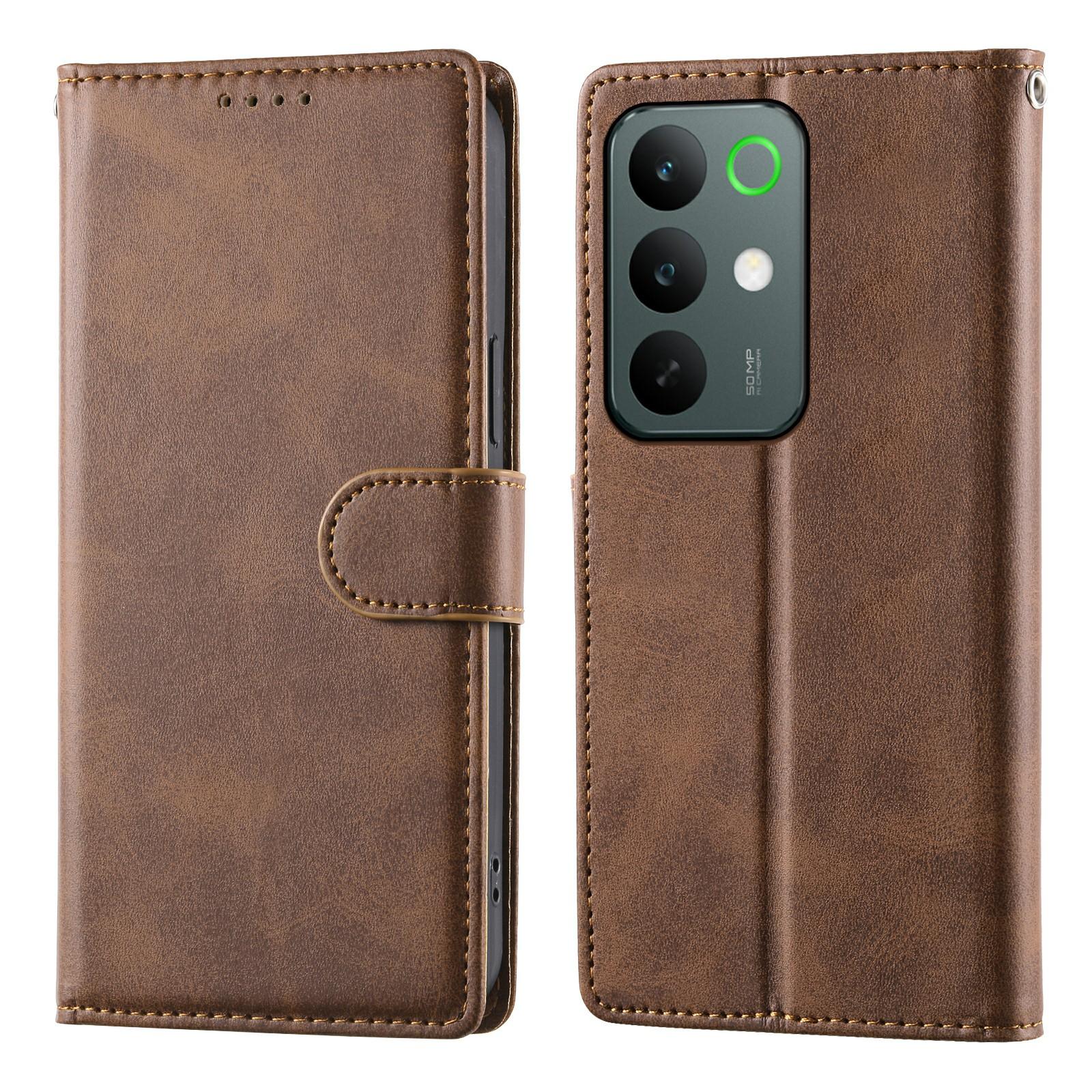 

Для Realme C85 Pro 4G Чохол-гаманець зі підставкою, текстура телячої шкіри, PU-шкіра, книжка, з ремінцем на зап ястя