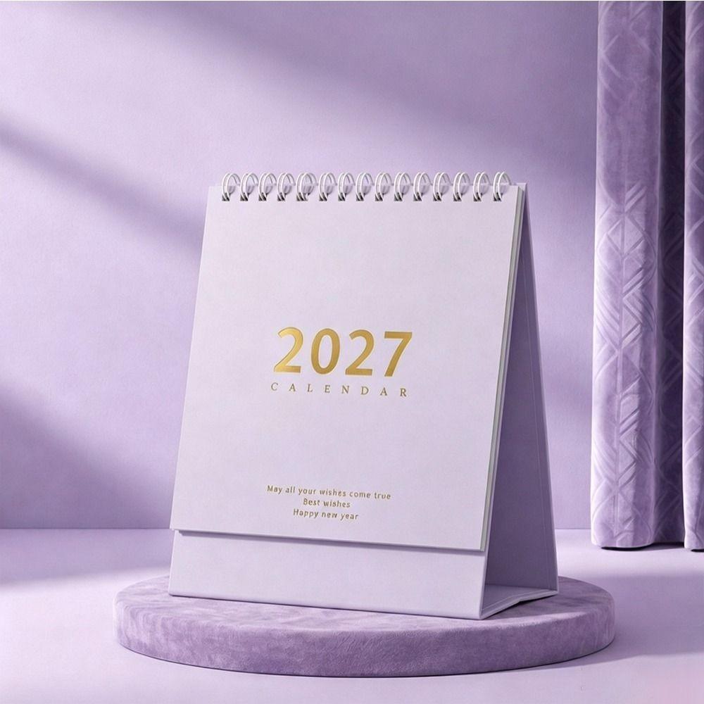 Morandi Color Standing Table Calendar Decorative Display Academic Planner Office Supply