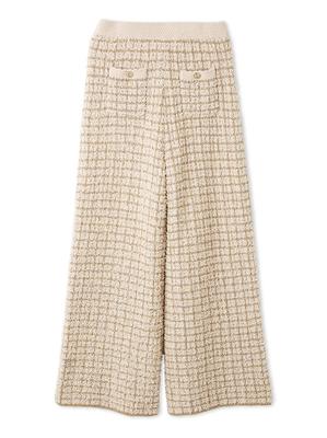 Tweed Knit Wide Pants LWNP261016PNKF