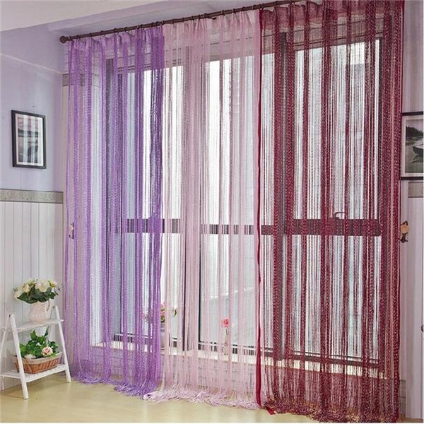 Tenda a fili per porta Nappa lucida Linea flash Porta finestra Tenda mantovana Divisorio decorativo per matrimoni, camere da letto, feste
