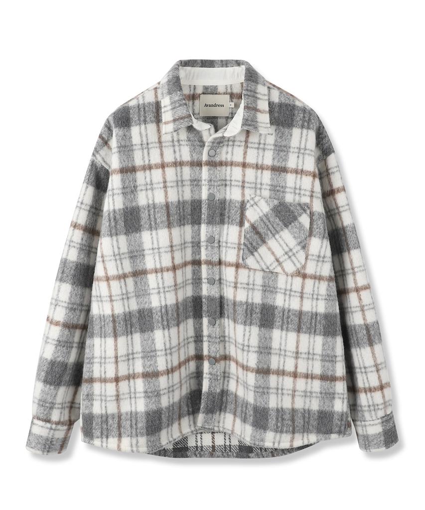 Avandress Albert Overfit Check Shirt Jacket Pink