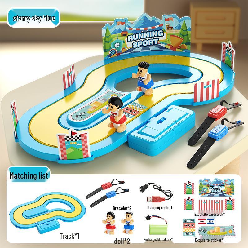 2025 Interactive Electric Racing Toy for Kids: Educational Two-Player Parent-Child Board Game