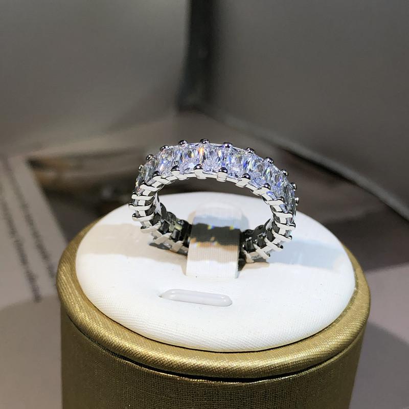 Elegant Female  Sterling copper Big Water Drop Zircon Stone Ring Finger Rings For Women Promise Love Valentine's Day Gifts