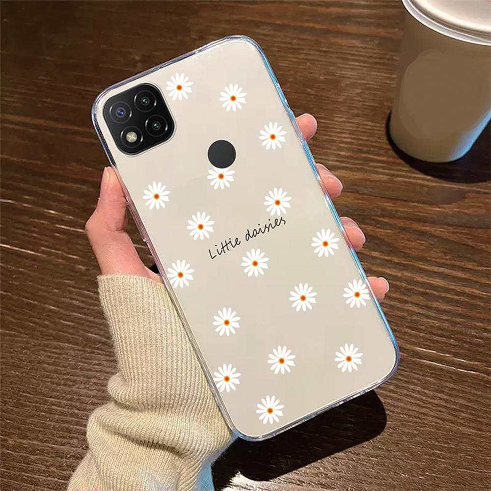 Transparent Clear For Xiaomi Redmi 9C 9 9A 9T 10A Cover Silicone Rose Flower Oil Painting Lavender Phone Case For Redmi9C NFC