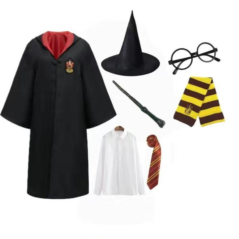 Harry Potter Cosplay Kostüm Magier Robe Kleidung Zubehör Erwachsene Kinder Schuluniform Halloween Umhang