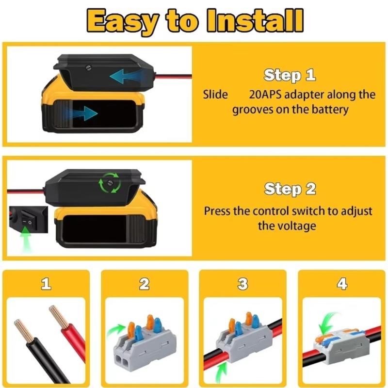 Adjustable Voltages Converter Feature Intelligent Regulation For 18V Power Tools Efficient Heat Dissipation
