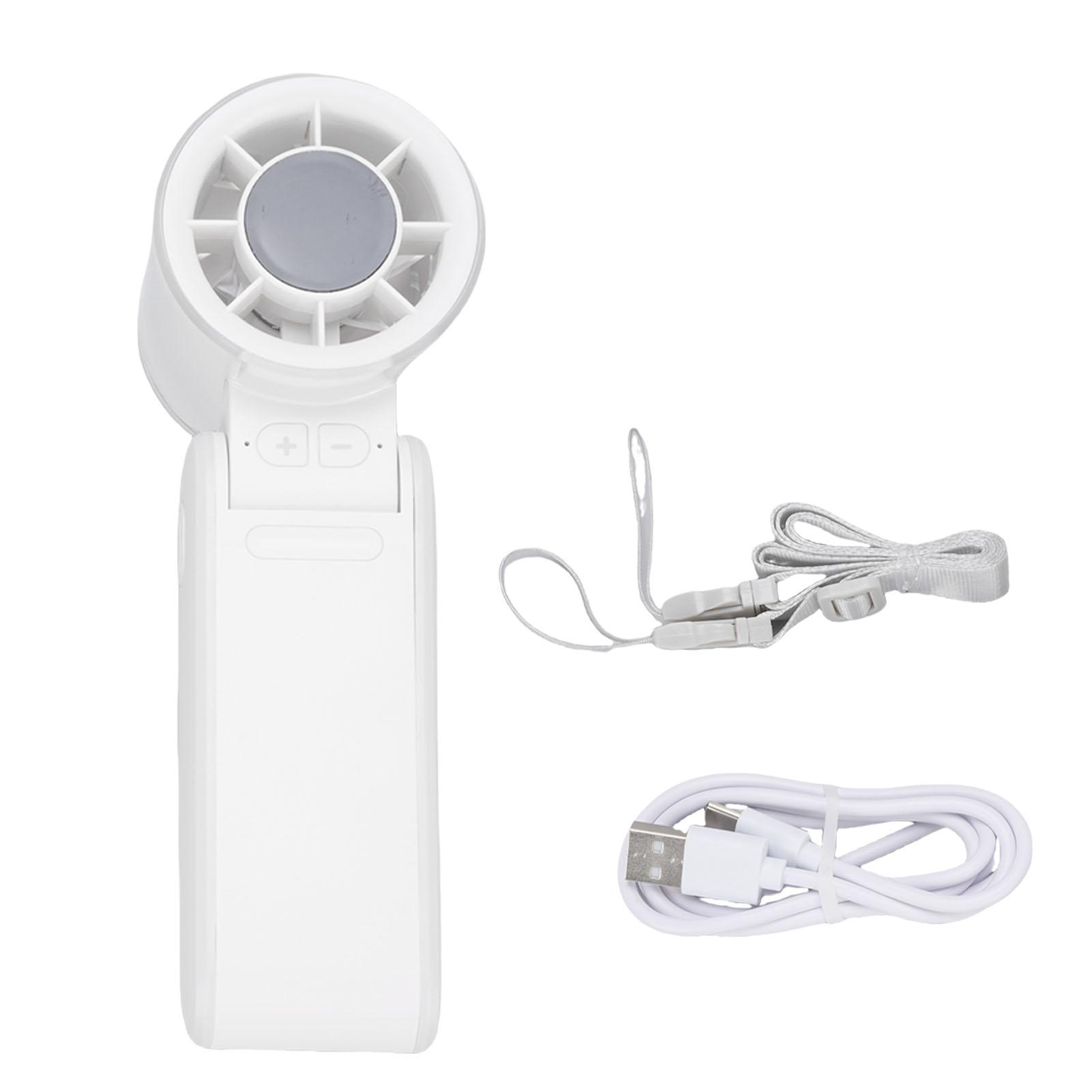 

Ручной Портативный Вентилятор Тихий 4000 мАч Перезаряжаемый Персональный Работающий от Аккумулятора Складной Маленький Карманный белый