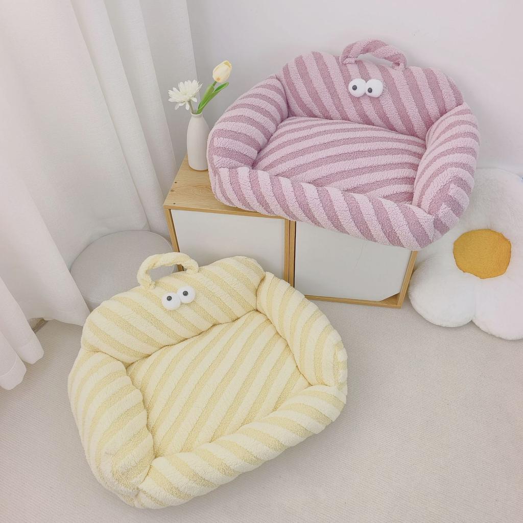 Candy Big-eyed Pet Nest Autumn and Winter Warm Dog Nest Cat Nest Pet Sofa Small Dog Teddy Pomeranian Warm Nest