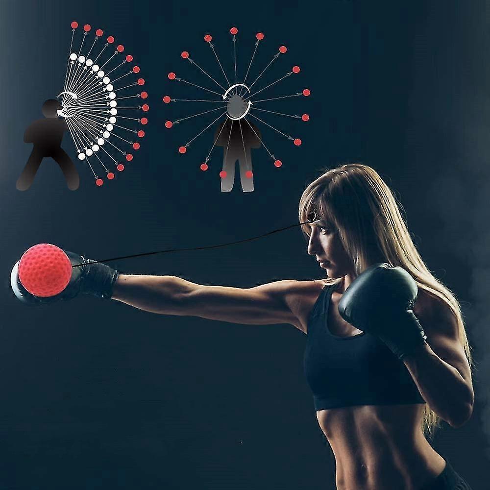 Boxerské reflexní tréninkové míčky, rychlostní fitness míček s nastavitelnou čelenkou - DD