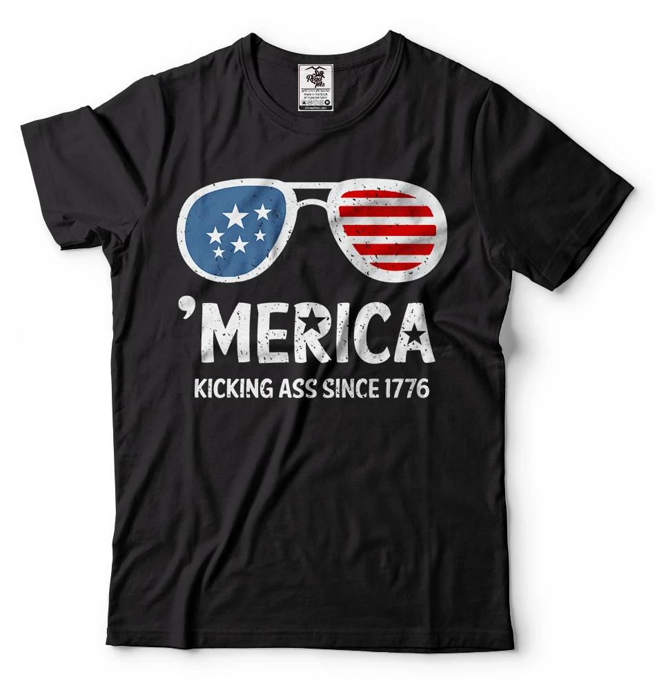 4th of July T-shirt USA kicking ass since 1776 Independence Day Shirt America T 3XL