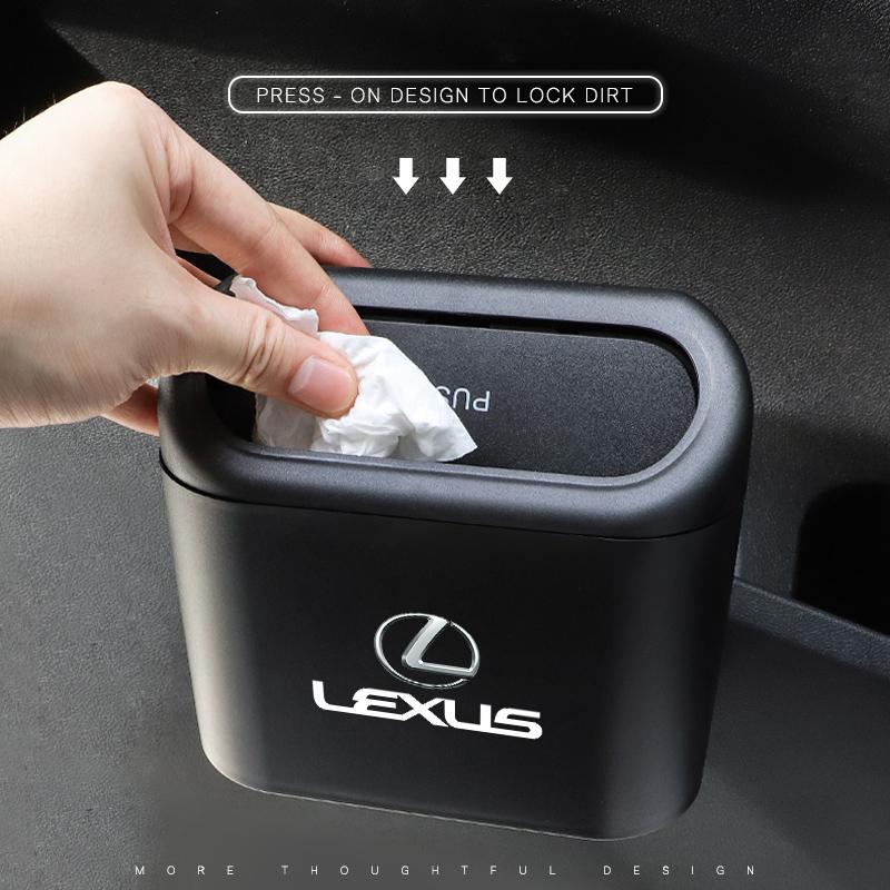 

Portable Hanging Car Trash Can Organizer Storage Box for Lexus IS ES RX NX GX LX GS LS CT F Sport etc Waterproof Mini Bin