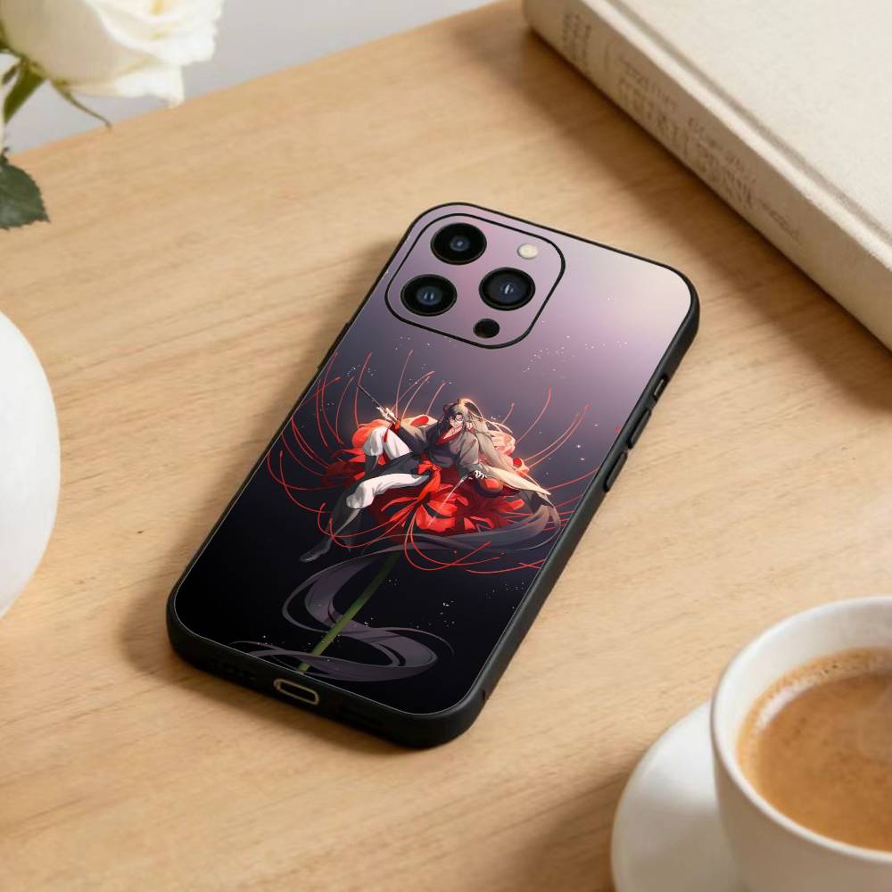 Großmeister M-Dämonische Kultivierung Handyhülle Für iPhone17,16,15,14,13,12 Plus,Max Weiches Silikon Schwarze Hülle