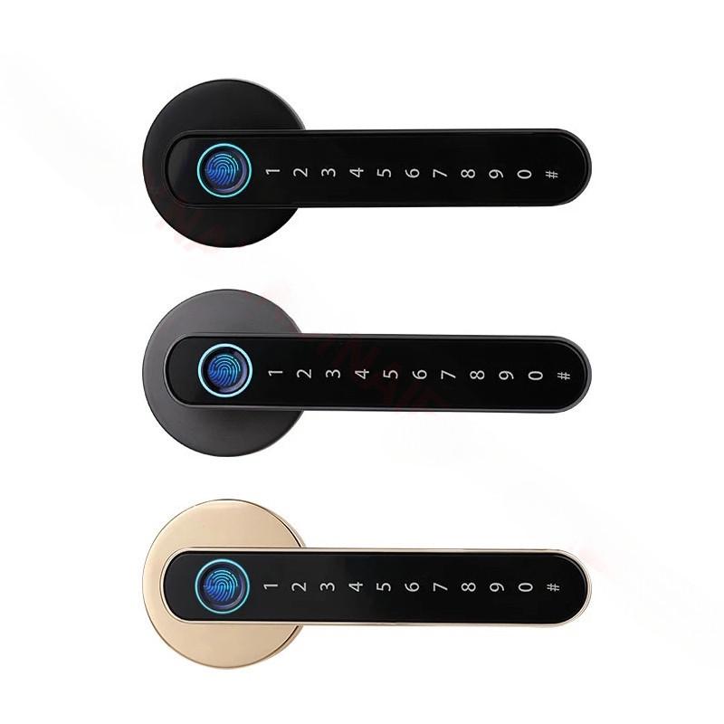 Bedroom Zinc Alloy Door Lock Handle Set Biometric Security Door Lock Smart Fingerprint Keyless Electronic Digital Lock