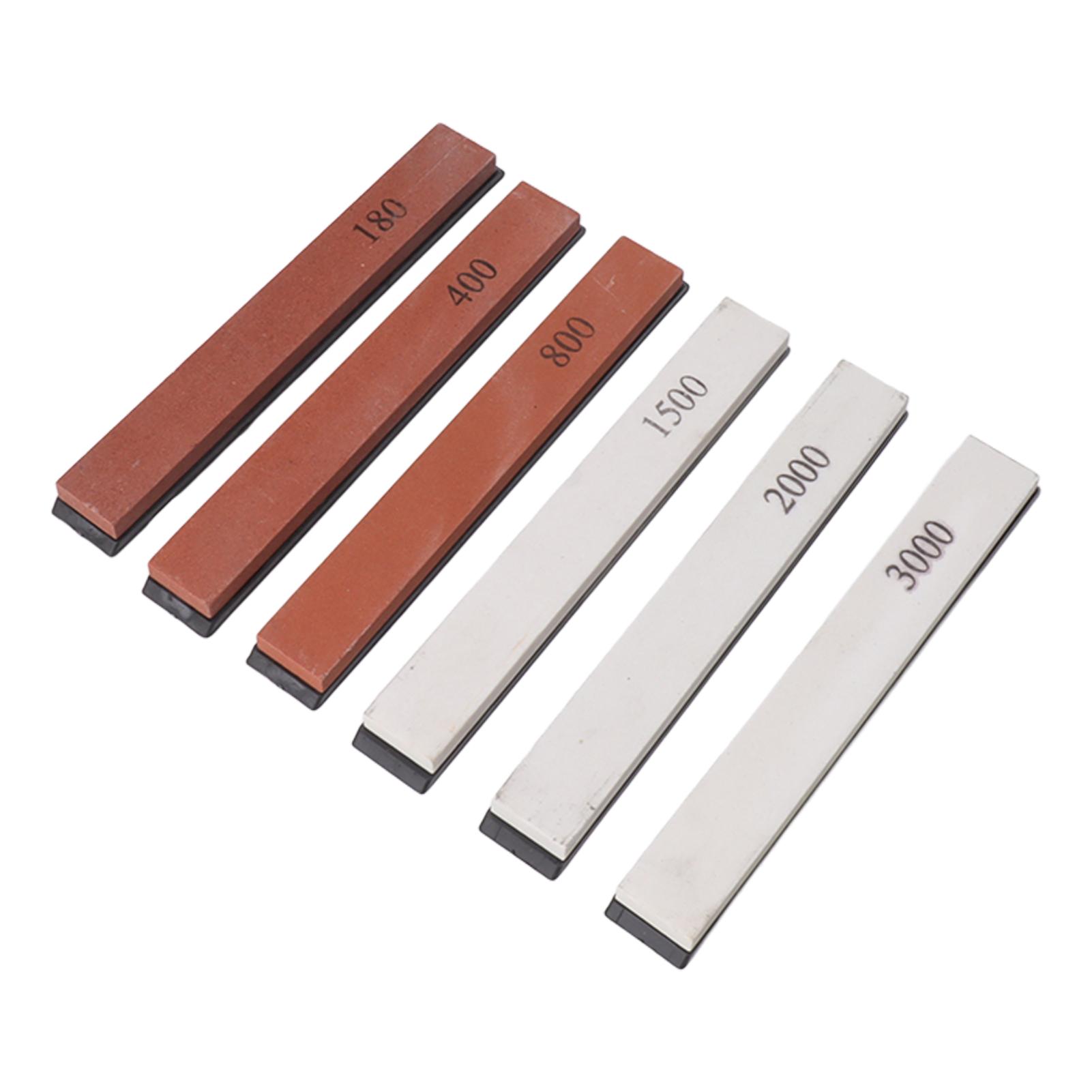 

6pcs Knife Sharpener Stone Professional Built in Base Angle Guide Knife Grindstone for Knives Scissors