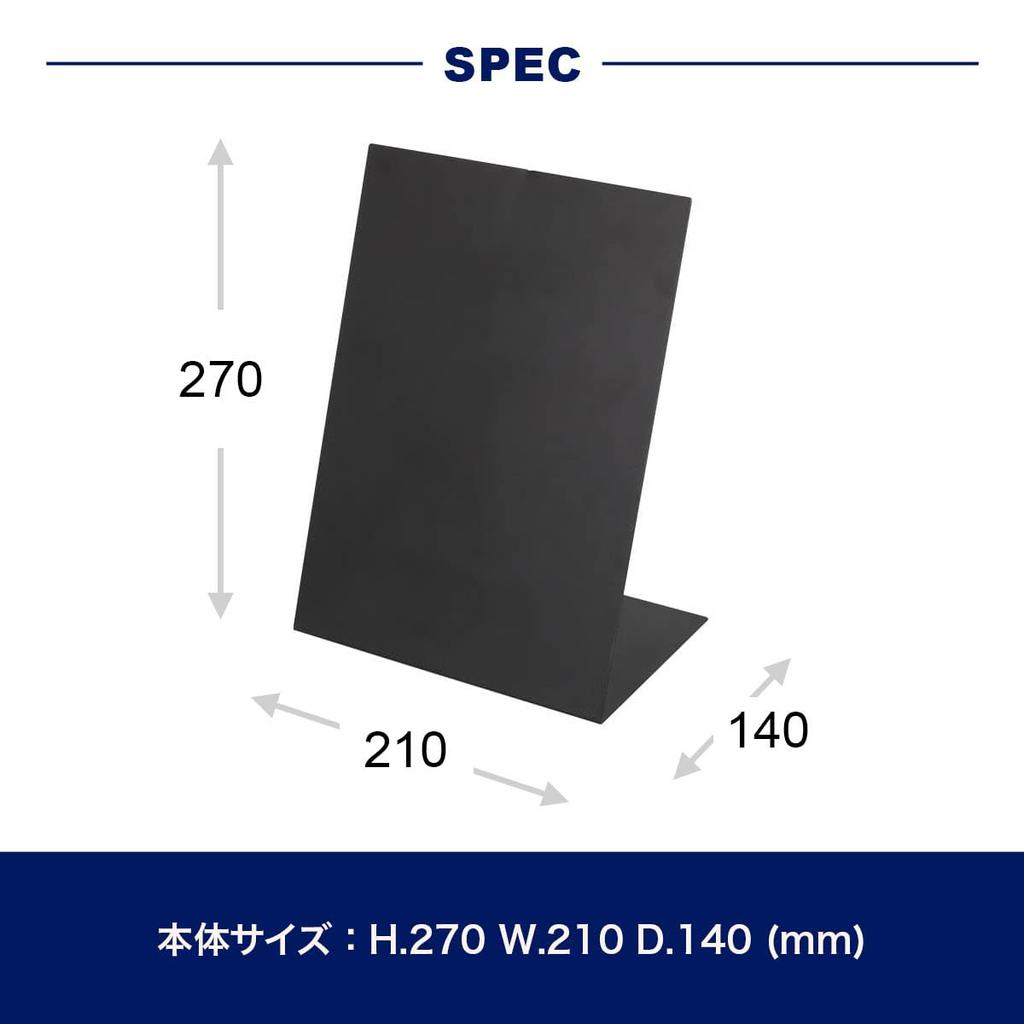 Dulton Metal Chalkboard 27 Tabletop Chalkboard with Stand and Height Width Depth Magnet, 270mm, 210mm, 140mm, K955-1264-27