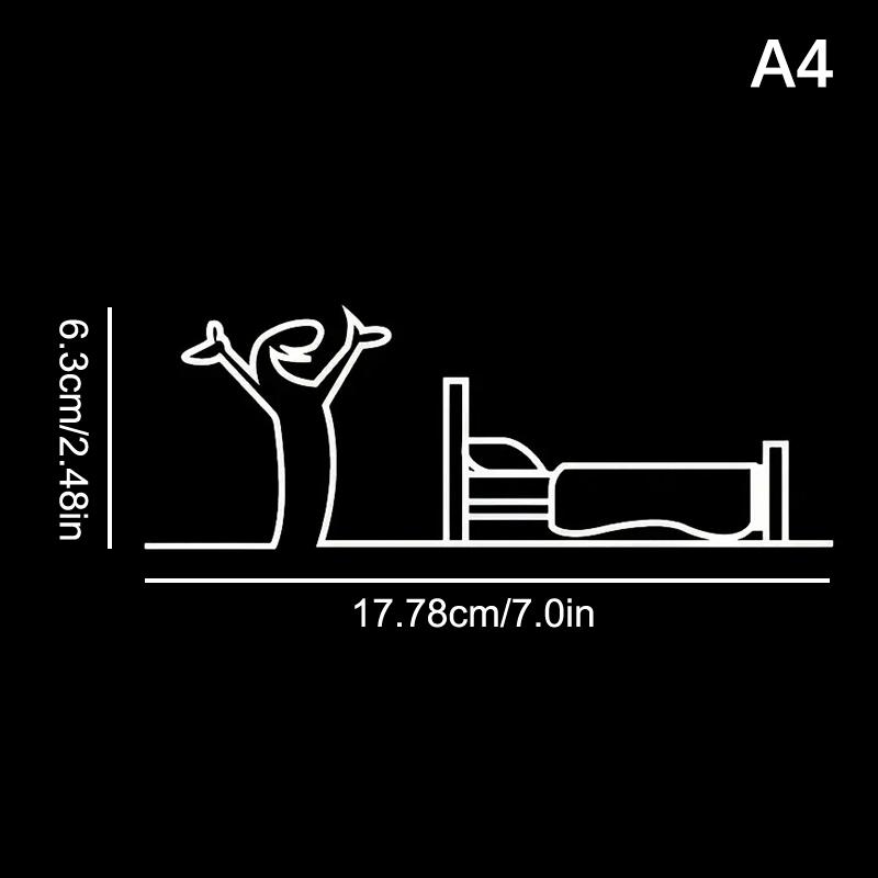 Minimalist Line Art Stickers Door Sticker Bedroom, Kitchen, Bathroom Sign Cartoon Character Design Home Decoration