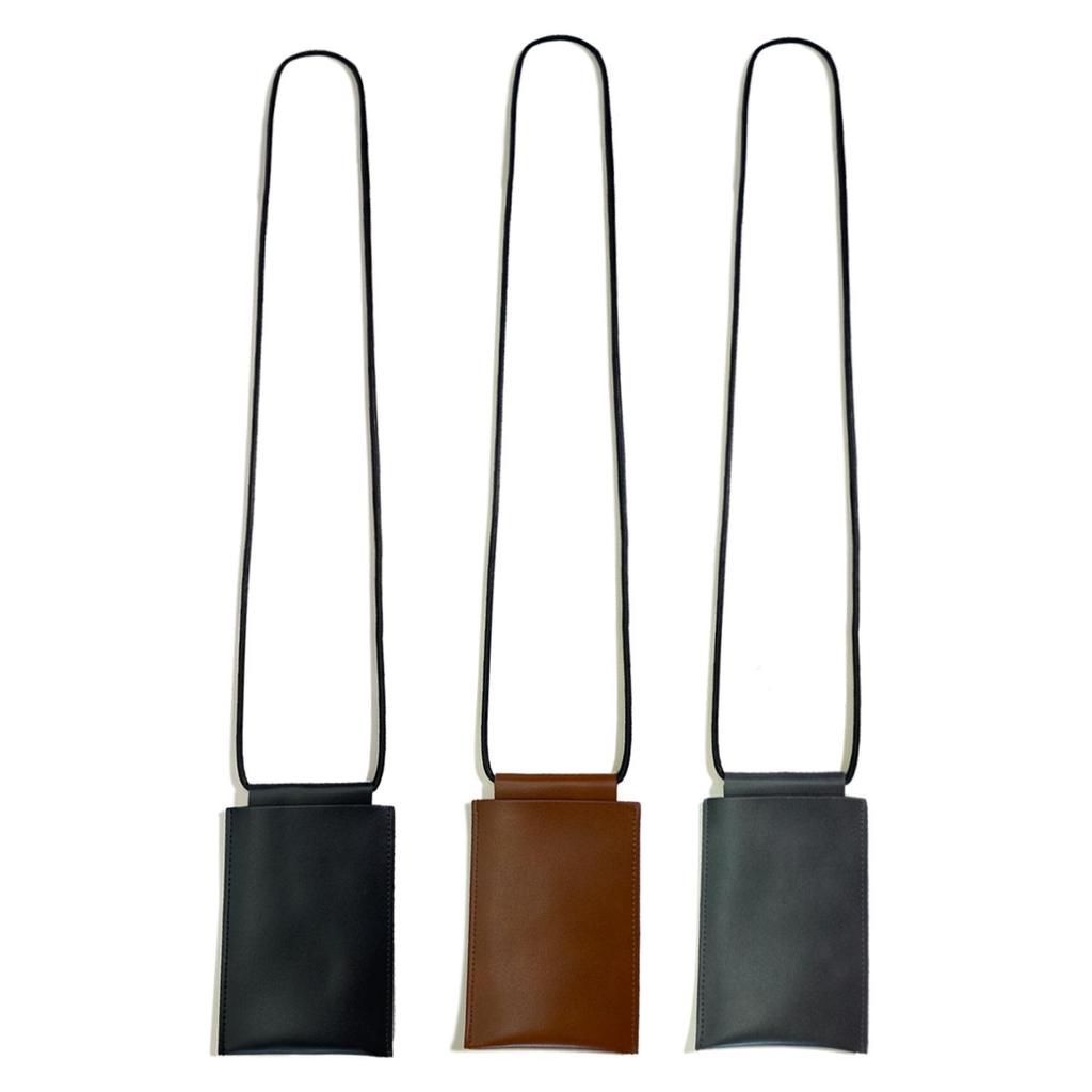 High-End Retro Lambskin Leather Phone and Glasses Pouch