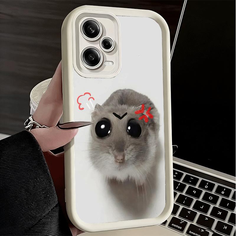 Phone Case for Xiaomi Redmi Note 15 14 13 Pro Plus Funny Sad Hamster Meme Shell 12S 11 11S 11T 5G 14S Soft Silicone Funda