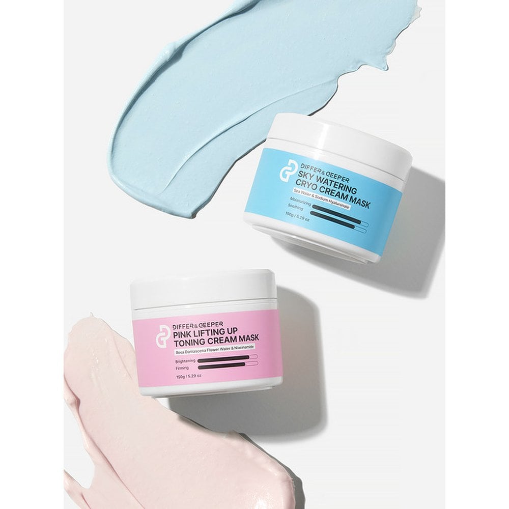 DIFFER&DEEPER Fresh Face Pack Pink Lifting Up Toning Cream Mask 150g