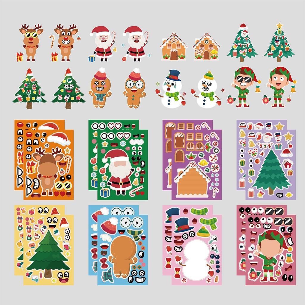 Engaging Cartoon Christmas Puzzle For Children With Colorful Stickers For Endless Fun