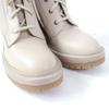 Pristine HERMES Ankle boots Lace-up Bridge pink beige leather Women 37 Used