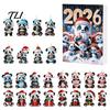 Christmas Advent Calendar Panda Calendar, 24 Days Countdown Contains Acrylic Ornament Set Ornaments, Cute Hanging Decorations for Tree