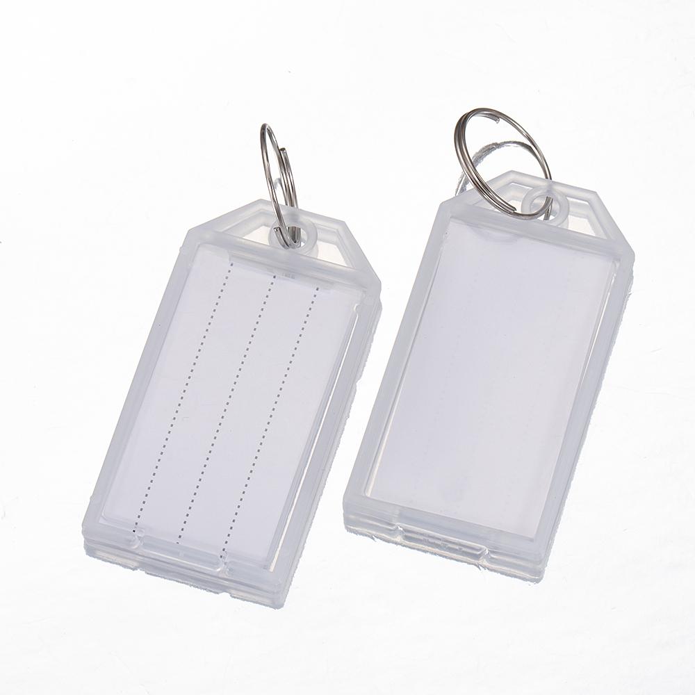 10-50pcs Colorful Plastic Keychain Key Tags Label With Split Ring For Diy Numbered Name Baggage Tag Id Label Name Tags
