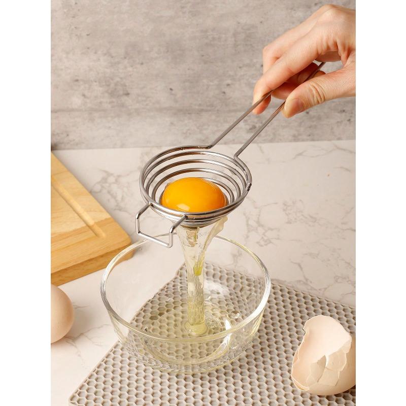 

Stainless Steel Egg Yolk White Separator Kitchen Gadget Tool Easy Use Durable Efficient Cooking Baking Essential Professional Grade Innovative Design срібний