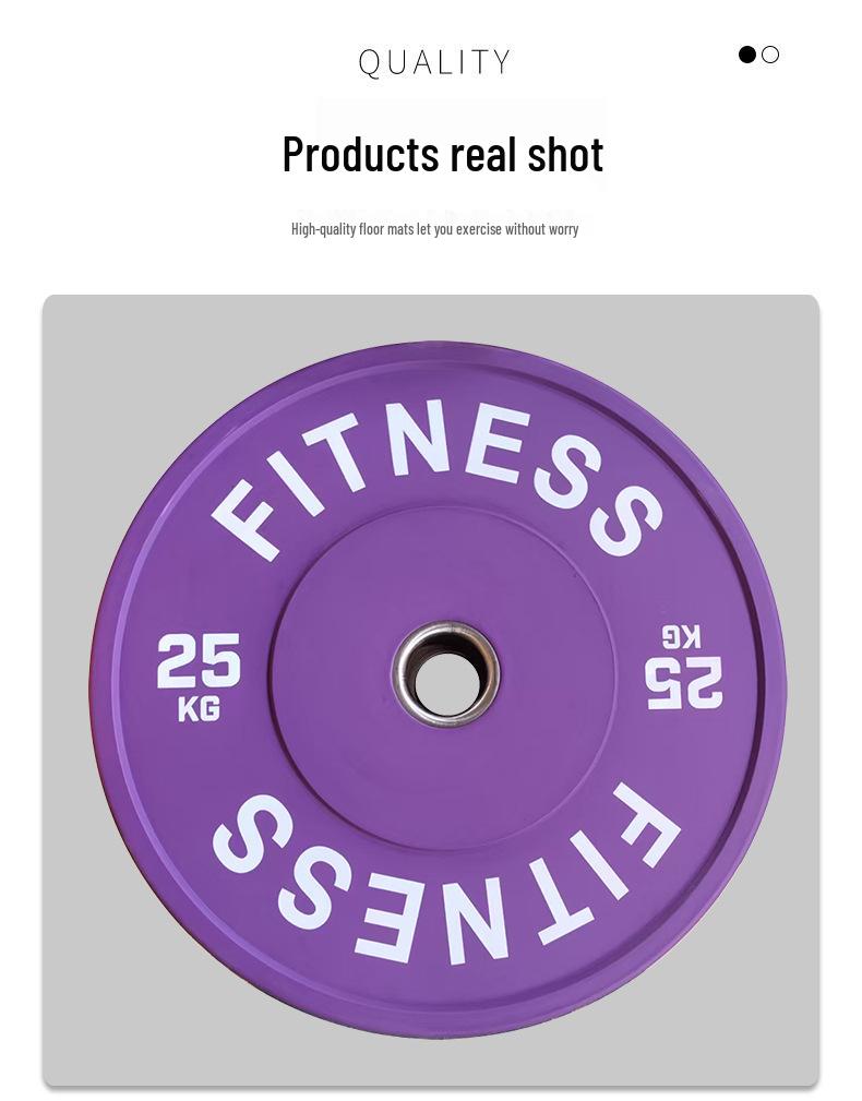 Colored Drop-Resistant Rubber Barbell Plates for Strength Training and Squats