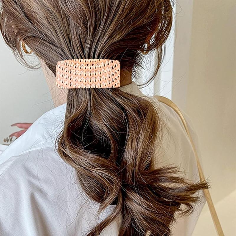 4 buc Suporturi de Coadă de Cal cu Paiete Elastice Strass Bandă de Păr Culoare Multiplă Elastice de Păr Accesorii de Păr pentru Femei