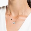 Swarovski Swa Symbol Evil Eye Crystal Rose Gold Necklace Women necklace Blue 5172560