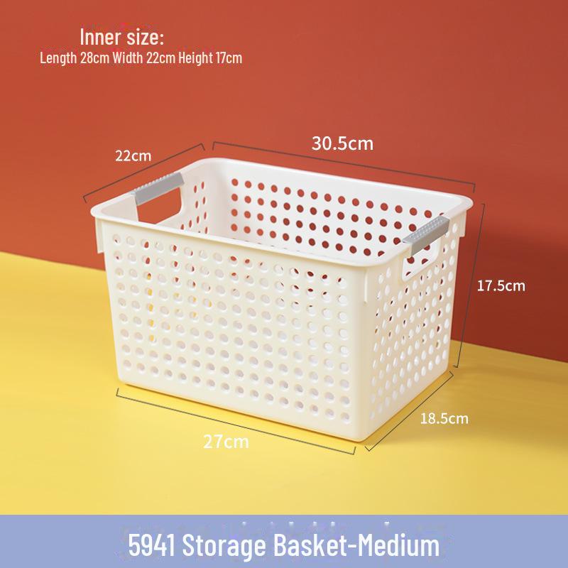 

Классическая корзина с отверстиями 5940: Большая пластиковая корзина для хранения с ручкой для всякой всячины