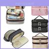 Makeup Bag Portable Travel Organizer With Double Zipper For Women Daily Use