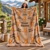 Brainrot Custom Name Flannel Blanket Personalized Soft Warm Plush Throw Blanket Customized Gift for Family Friends
