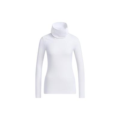 Solid Color High Neck Long Sleeve T-Shirt Women Tops White HT0024