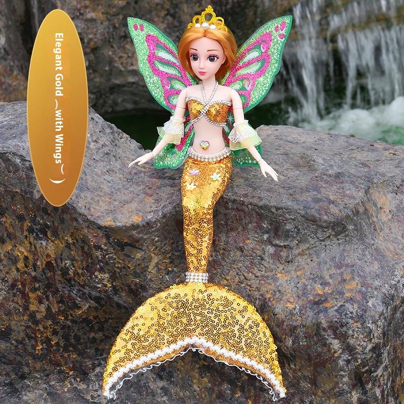 

Кукла Принцесса Русалочка Детская Игрушка для Девочки Игра в Воду Кукла Ручной Работы Игровой Домик Подарок на День Защиты Детей 42cm