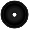 VidaXL Lavabo Rond de Luxe Vasque à Poser de Toilette Lave-mains de Salle de Bain Cuisine Vestiaire Maison Intérieur Noir 147008