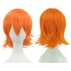 Parrucche BOB Biondo Rosa Arancio con Frangia Sintetiche Anime Stratificate Halloween