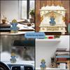 Gold Plated Ganesha with Terracotta Colour - Perfect for Car Dashboards, Office & Home Shelves, Diwali Puja, and Gifting