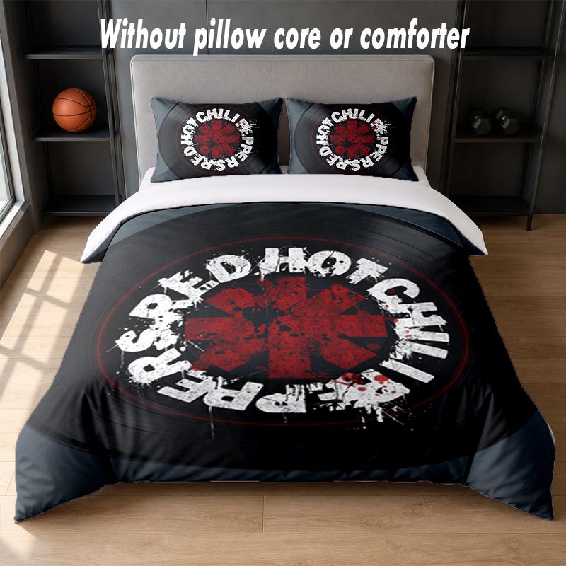Set Biancheria da Letto Design Red Hot Chili Peppers 1 Copripiumino + 2 Federe Morbido Traspirante Biancheria da Letto per la Casa