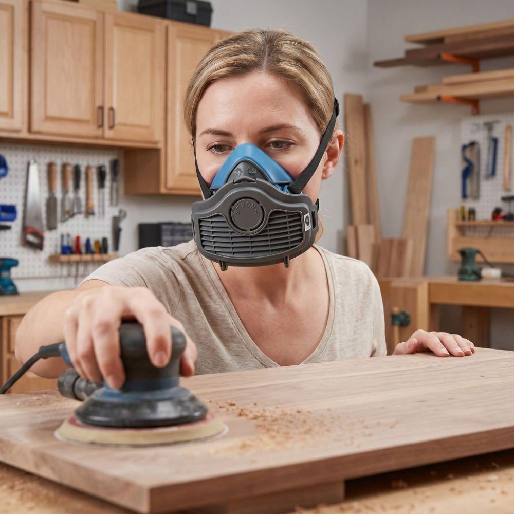 Replaceable Filter Dust Respirator Reusable Design Dust Face Mask Half Mask  Grinding Work