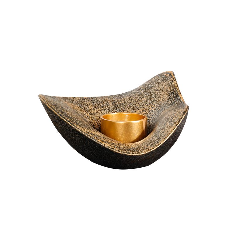 Resin Handicrafts Geometric Candlestick Bowl Candle Holder Tables Centerpieces Gold Candle Holders Home Decoration