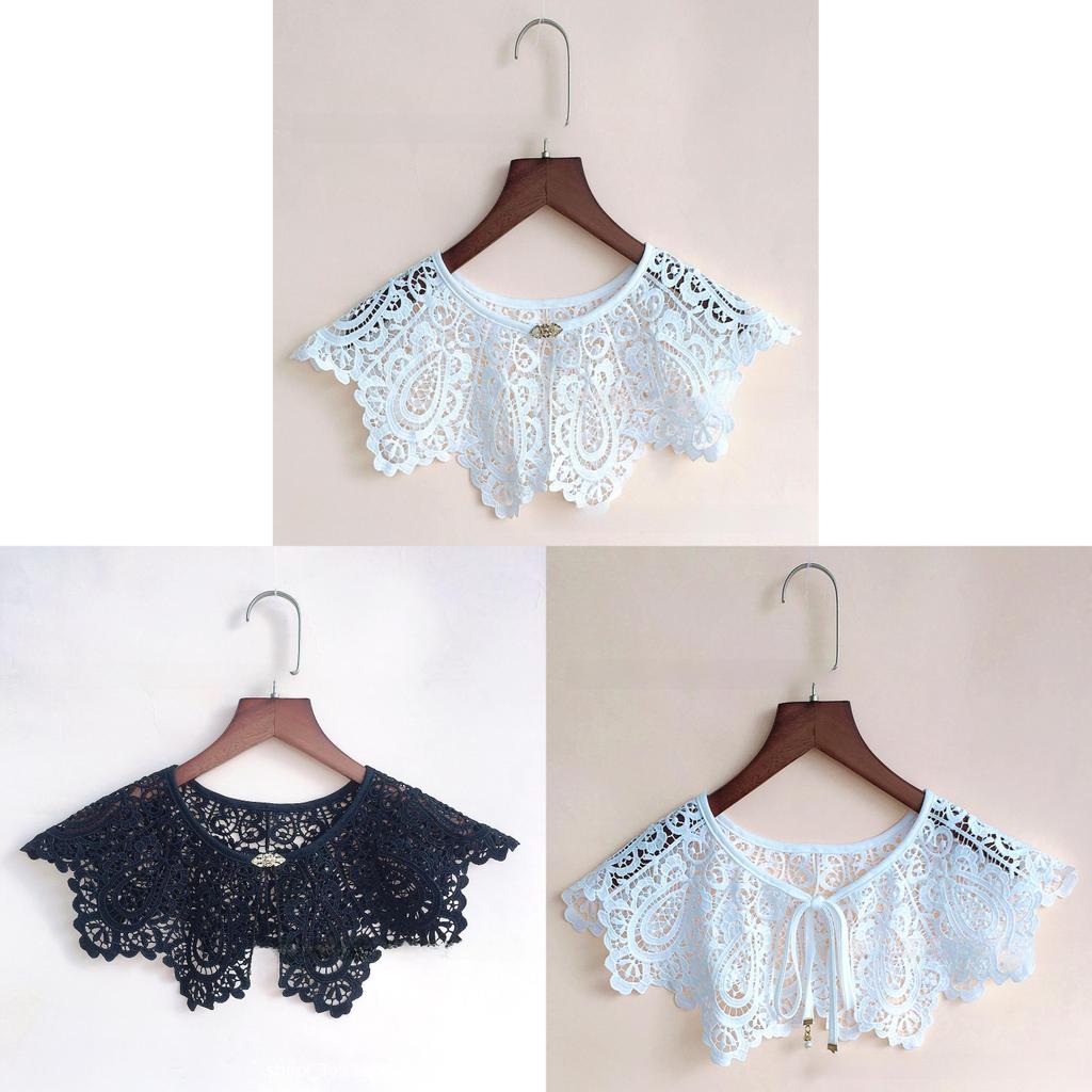 Hanfu Cloud Shoulder Embellishments With Flower Lace For Women Fashion Accessories