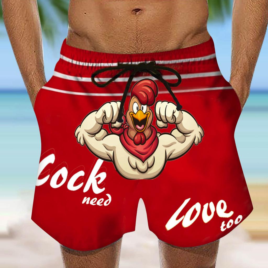 Pánské plavky Quick Dry Beach Surfing Běžecké šortky se stahovací šňůrkou